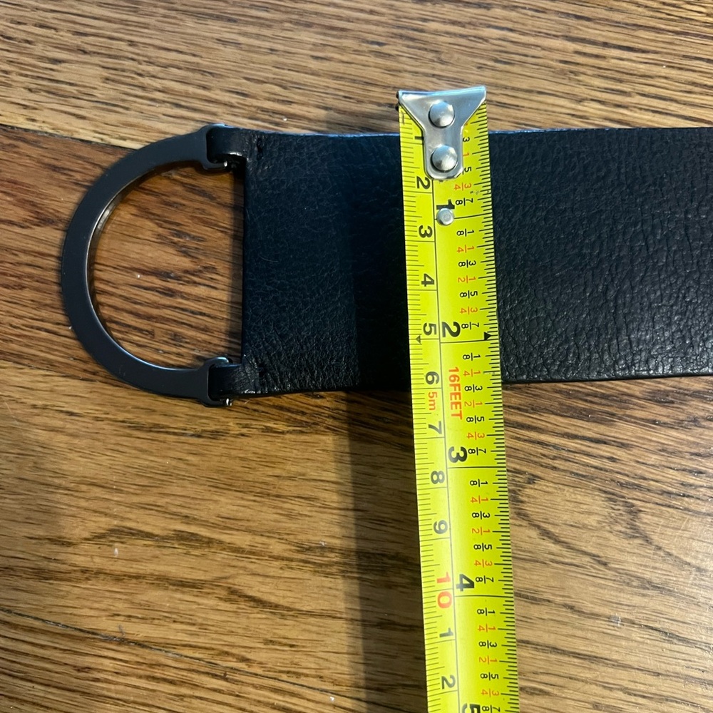 Casual Corner Black Wide Waist Belt with Matte Round Ring - Picture 5 of 11
